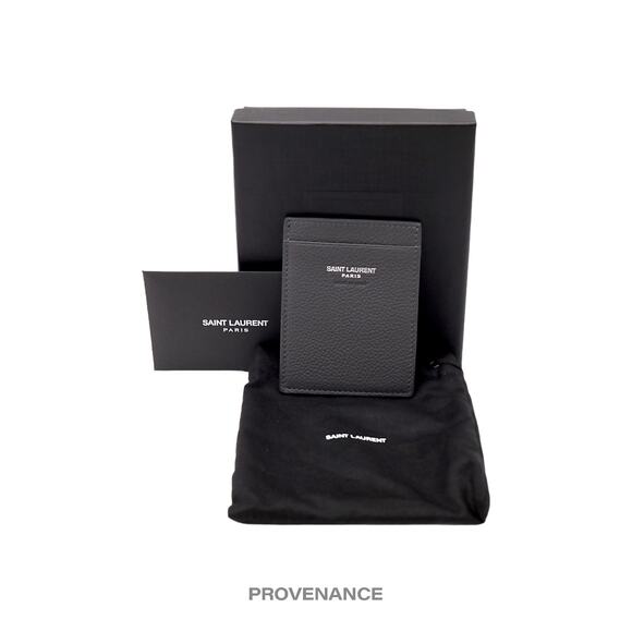 🔴 Saint Laurent Paris SLP Card Wallet - Charcoal Grey - Picture 1 of 6